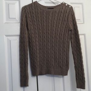 Lands end cable knit sweater 100% cotton NWT